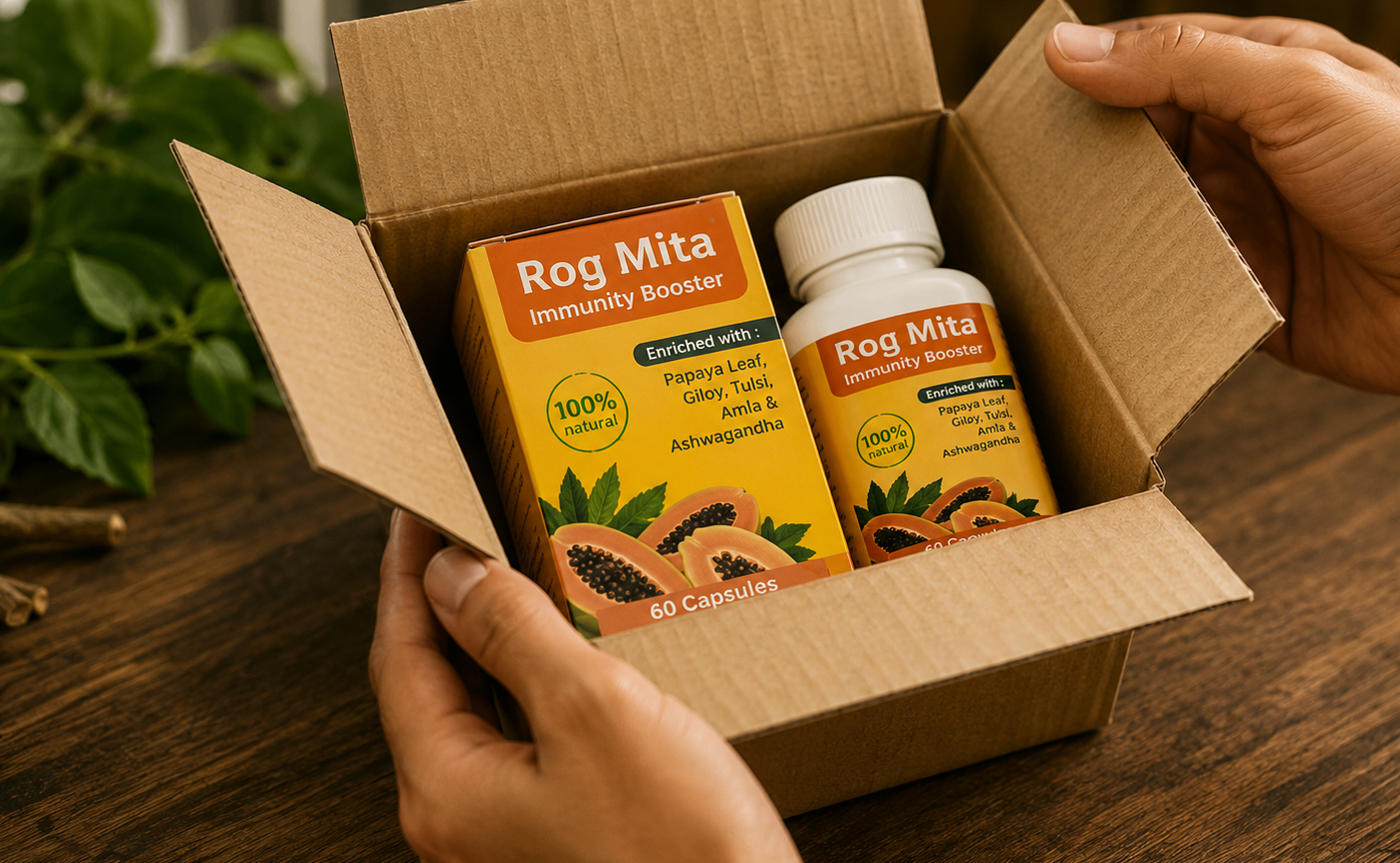 Rog Mita bottle and carton delivered with care